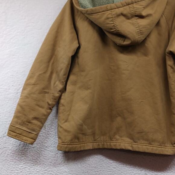 WALLS TOUGH WEAR CANVAS HOODED JACKET w/SHERPA LINING Youth Large 12-14 - Picture 9 of 13